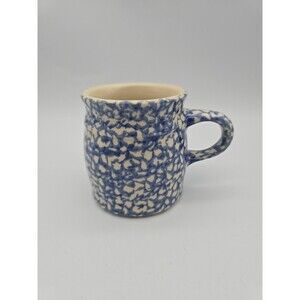Gerald Henn Workshop Coffee Mug Handpainted Blue Spongeware Roseville OH